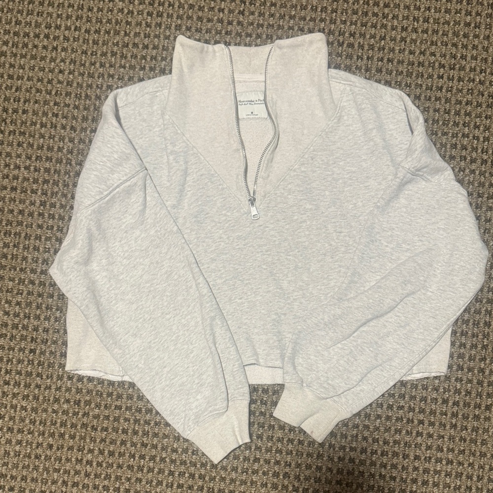 Abercrombie & Fitch Gray Cowl Neck Sweater